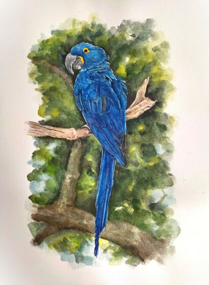 Cerulean Liberatio - a Paint Artowrk by Amir Mahdi  Rabiei